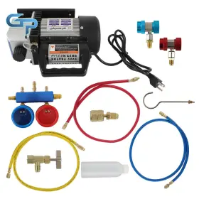 Gre172580 Greatparts Ac Manifold Gauge Set Combo 110v 1/4hp 3cfm Air Vacuum Pump Hvac With R134a Kit #3