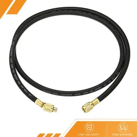 Gryfton 601968528560 1/4 Sae Refrigerant Charging Hose 4.9ft 800 Psi 4000 Manifold Gauge Black