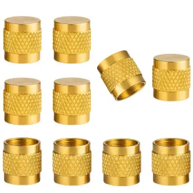 683452 Gtziqa 10 Pcs 1/4 Inch Brass Flare Caps Compression Stop Valve For Plumbing Hvac