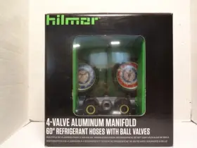 1839122 Hilmor 22-134a-404a 4-valve Manifold With Hoses 1839122 Hilmor 22-134a-404a 4-valve Manifold With Hoses