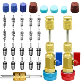 Xty0185 Hingtai 31-piece Ac Service Tool Kit - R134a Valve Core Remover And Installer Tools High