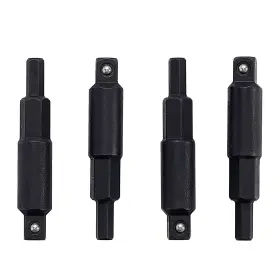 Hispknix H2-haz0021-4 4-piece Hvac Hex Key Adapter Set Convert 1/4 Inch Square To 3/16 And 5/16