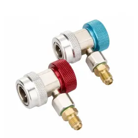 Hiyoo 665059099957 Adjustable A/c R134a Adapter Auto Air Conditioning Quick Coupler Fitti #2