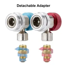 Hiyoo 665059099957 Adjustable A/c R134a Adapter Auto Air Conditioning Quick Coupler Fitti #3