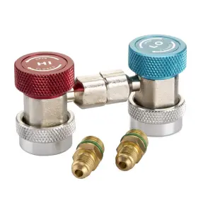 Hiyoo 665059099957 Adjustable A/c R134a Adapter Auto Air Conditioning Quick Coupler Fitti