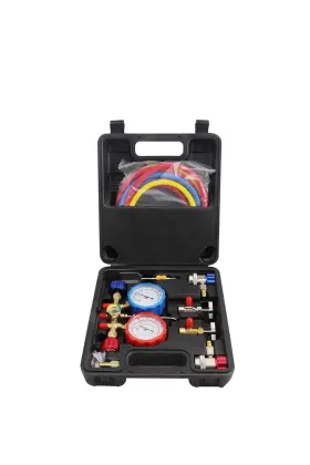 Ca-hd89 Hoteche R12 R22 R134a R502 Complete Manifold Gauge Set Hvac A/c Refrigeration