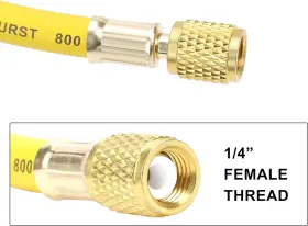 Hromee 313025637640 Ac Refrigerant Hose 60 Inch Hvac Charging With 1/4 Sae Flare 800 #3