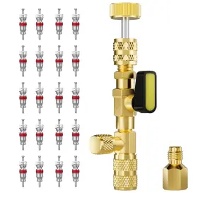 Htomt 786051397749 Valve Core Remover Installer Tool With Dual Size Sae 1/4 And 5/16 Port