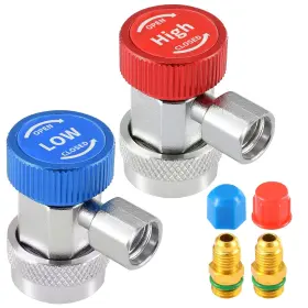 Huazu 731235765913 R134a Quick Coupler Adapter Fittings Hp And Lp Connecto