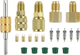 Hz-monstar 313027220246 R410a R134a Adapters Mini Split Adapter Fitting Kit 5/16 Inch Sae Flare 1/2 Acme 1/