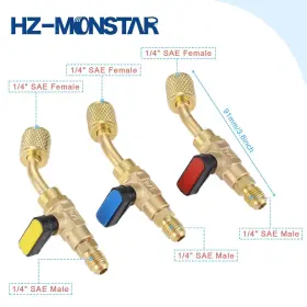 Hz-monstar 709930836986 Air Conditioner Angled Compact Shutoff Ball Valve R410a R134a Hvac #2 Hz-monstar 709930836986 Air Conditioner Angled Compact Shutoff Ball Valve R410a R134a Hvac #2