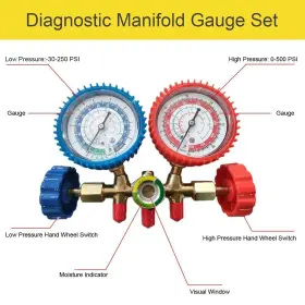 Igersaw 164122152826 Raomdityat 1pc Diagnostic Manifold Gauge Kit Ideal For R134a R12 R22 R502 Ref #3