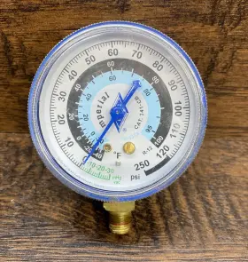 341-cb Imperial 2-3/4 Inch Refrigeration Gauge 1/8 Npt 30 Hg To 250psi R-12 R-134a