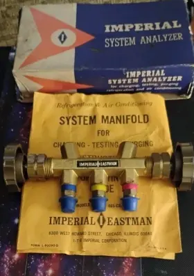 462-ca Imperial Vintage Tools Ac&r Manifold Analyzer Original Box And Manual