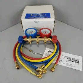 496-c Imperial Mechanical Manifold Gauge Set 2-valve With Hoses #2