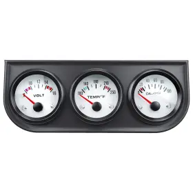 Iromehony 787803076448 2 Inch 52mm Triple Car Auto Gauge Kitvolt Meter Water Temp Oil Pressure Sta #2