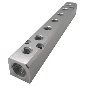 Ax00600001 It Works Great 7 Way Pneumatic Manifold Air Distribution Block G1/2 9 Port 30x30mm