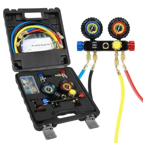 As-4way Jack Boss 4 Way Ac Gauge Set For R410a R22 R134a Refrigerant Valve Automoti