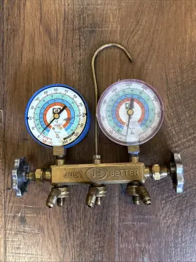22725 Jb Industries Just Better Manifold Gauge Patriot 2-valve Brass