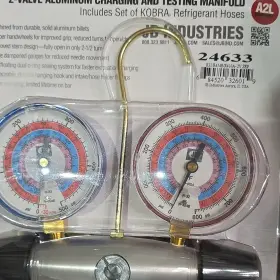 24633 Jb Industries 2-valve Aluminum Manifold Gauge Set With Hoses 24633 Jb Industries 2-valve Aluminum Manifold Gauge Set With Hoses
