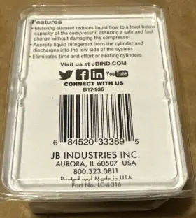 Jb Industries 684520333895 Lc-4 Liquid Charging Adapter 1/4 Inch #3