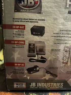 Dv-142-flex-jbin Jb Industries Vacuum Pump 5cfm Battery Powered With Charger #3