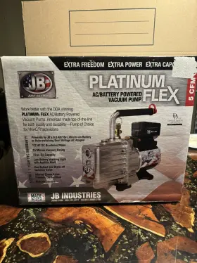 Dv-142-flex-jbin Jb Industries Vacuum Pump 5cfm Battery Powered With Charger