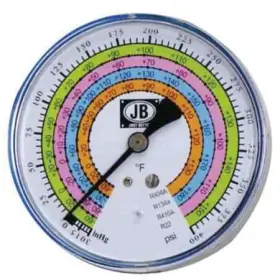 M2-400 Jb Industries Gauge 4 In Dia. Low Side Blue 400 Psi