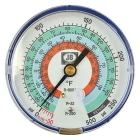 M2-600 Jb Industries Low Side Pressure Gauge 3-1/8 Inch Diameter M2-600 Jb Industries Low Side Pressure Gauge 3-1/8 Inch Diameter