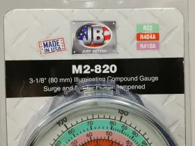 M2-820 Jb Industries Glow In The Dark Manifold Gauges 3-1/8 Inch New-old Stock #2