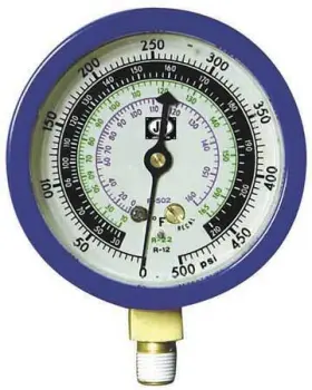 M2-890 Jb Industries Gauge 3-1/8 In Dia Low Side Blue 500 Psi 3mrf6 #2