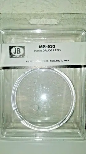 Mr-533 Jb Industries Mr533 Gauge Cover Inch Snap-on 80mm Lens With Adjustment Plug