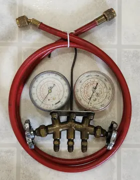 R402 Jb Industries 2 Valve Manifold Gauge Hose Set For R-22 R-12 Missing Hoses