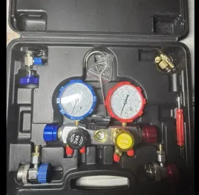Jefitor 729270343197 4 Way Refrigeration Complete Manifold Gauge Set Professional Ac/hvac Tool Hose