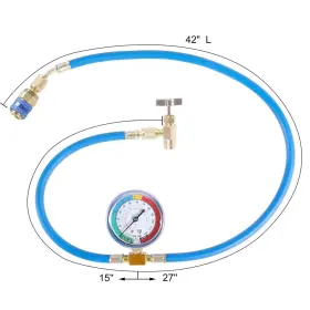 Jifetor 690770904099 Ac Charge Hose With Gauge For R134a Car Hvac Refrigerant Recharge Kit Home Air #2 Jifetor 690770904099 Ac Charge Hose With Gauge For R134a Car Hvac Refrigerant Recharge Kit Home Air #2