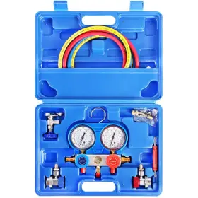 Jifetor 690770904228 3 Way Ac Manifold Gauge Set Hvac Diagnostic Refrigerant Charging Tool For Au