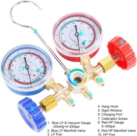 Jt009s1 Jifetor Manometros Colector Bomba Vacio Hvac Refrigeracion Ac Herramienta Diagnostico #3 Jt009s1 Jifetor Manometros Colector Bomba Vacio Hvac Refrigeracion Ac Herramienta Diagnostico #3