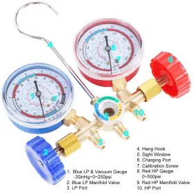 Jt009s3-5 Jifetor 3 Way Ac Manifold Gauge Set Hvac Diagnostic Refrigerant Charging Tool For Au #3 Jt009s3-5 Jifetor 3 Way Ac Manifold Gauge Set Hvac Diagnostic Refrigerant Charging Tool For Au #3