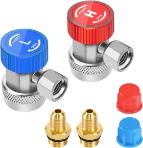 Jifetor Jt011s1 R134a Quick Coupler Adapter Kit Hvac Adjustable High Low Side Connectors