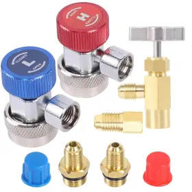Jt013s1 Jifetor Ac R134a Adjustable Quick Coupler Adapter And Refrigerant Can Tap Valve Tool