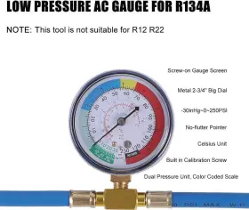 Jt014s2 Jifetor Ac Charge Hose With Gauge For R134a Car Hvac Refrigerant Recharge Kit Auto Air #3