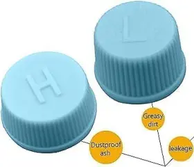 Jinshining 792483223273 2 Pcs Blue Replacement Valve Caps For Car Air Conditioning Leakproof R134a A #2