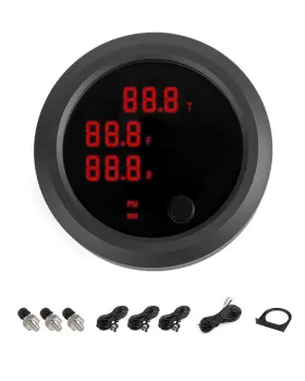 Jjcoco Apm-y02-cb-rd Digital Air Pressure Gauge 232psi For Ride Suspension Systems 12v/24v