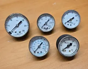 T-5502-1003 Johnson Controls Lot Of 5 Honeywell Pneumatic Gauges Bmc 50