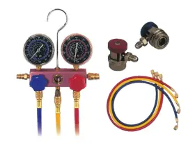 Jonnesway Ar050044 72 Inch Dual R12 R134a Auto Ac Aluminum Manifold Gauges Sets/w.p 600ps