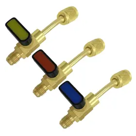 6cy-fer-44500 Joywayus 3pcs Air Conditioning Refrigerant Angled Ball Valve 1/4 Inch Sae For Hvac R410a R