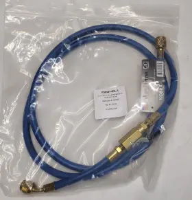 Just Better Clv-72b 72 Inch 1/4 Blue Refrigeration Kobra Hose With Valve 6 Whip End 800 Psi