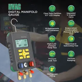 De26 Kaisal Hvac Gauges 93 Refrigerant Detection Digital Manifold Gauge Set Pressure #2 De26 Kaisal Hvac Gauges 93 Refrigerant Detection Digital Manifold Gauge Set Pressure #2