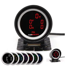 Ket 053742396672 Air Bag Suspension Pressure Gauge Kit 7 Color 5 Digital 290 Psi For Ride