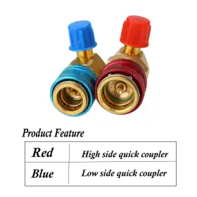 Ketofa 765390138459 134a Quick Coupler Ac R134a Adapter Fittings Connector 1/4 Inch Sae Male Fl #3